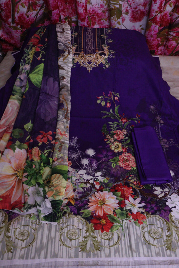 High quality Pakistani Malhar lown three piece - Image 4