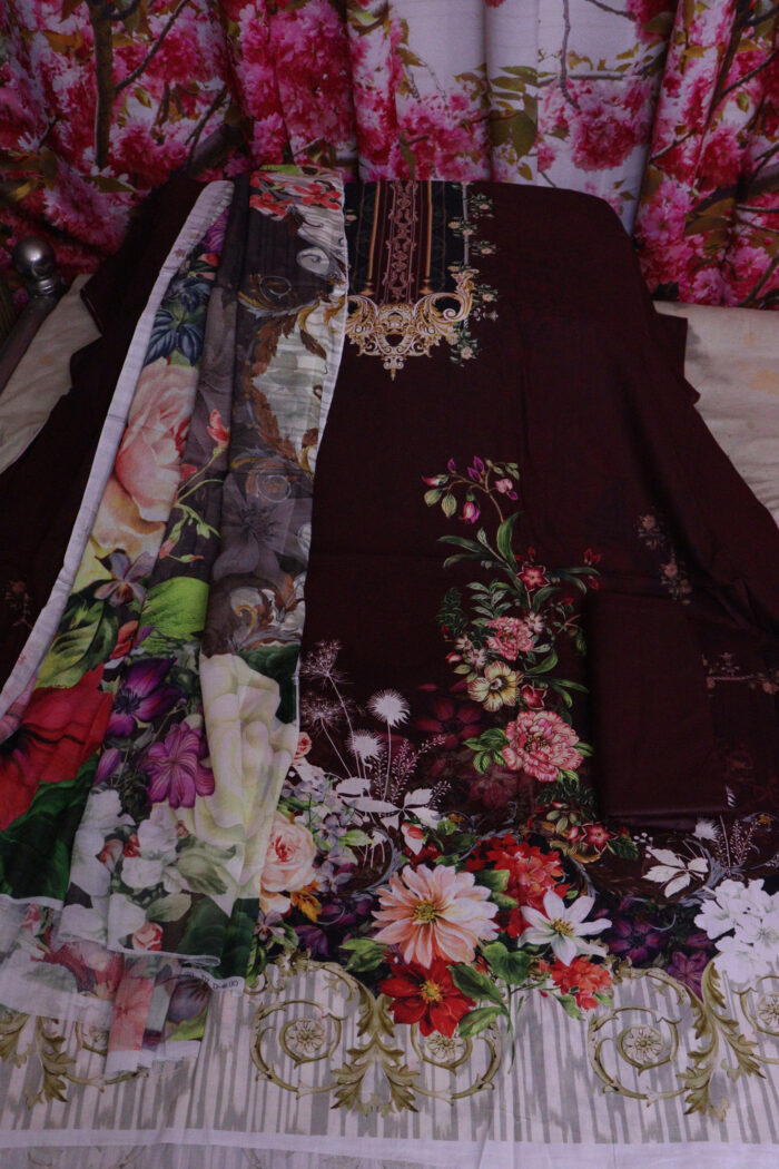 High quality Pakistani Malhar lown three piece - Image 2