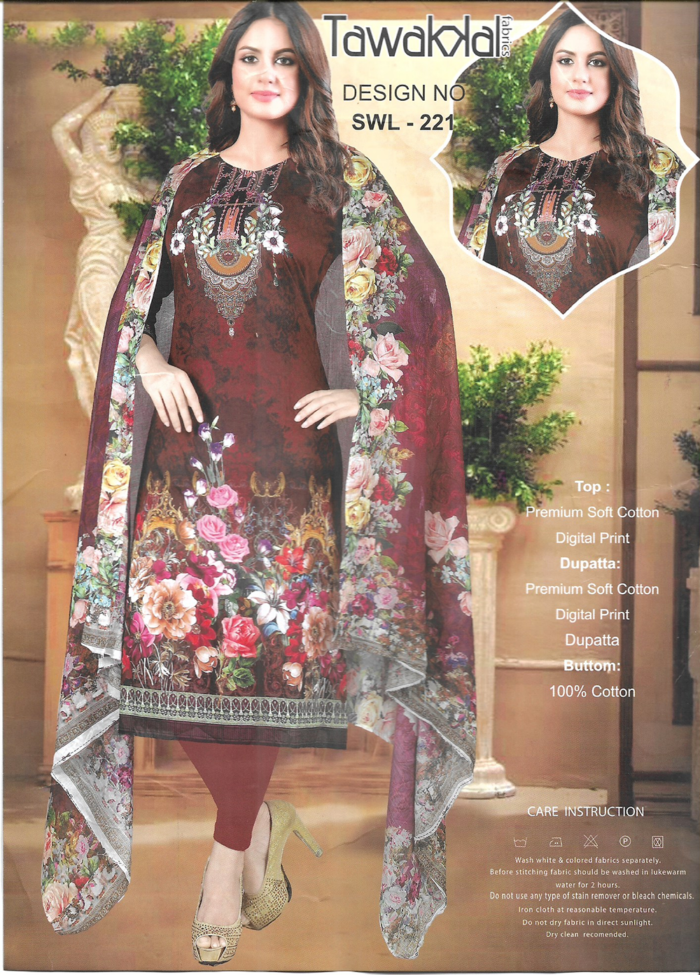 High quality Pakistani Malhar lown three piece - Image 4